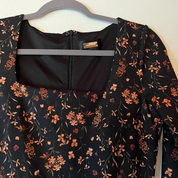 Alexia Admor Emily Square Neck Midi Dress Size Small - Picture 2 of 4